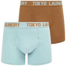 Tokyo Laundry Boxer Shorts Men's 2 Pack Stretch Cotton Boxers Underwear Elastic