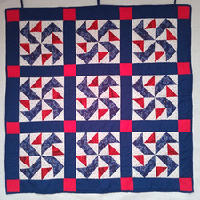 Handmade Wall Hanging Quilt Americana Patriotic Wall Decor Art National Holiday