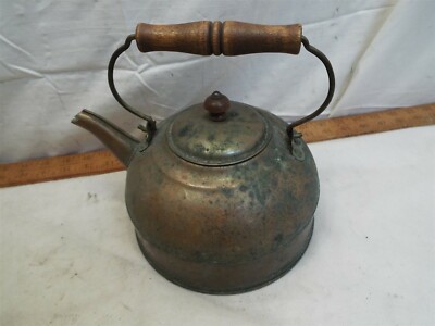 Revere Ware 銅製やかん Vintage Revere Ware Copper Teapot Rome USA - 81 Wood Handle Tea