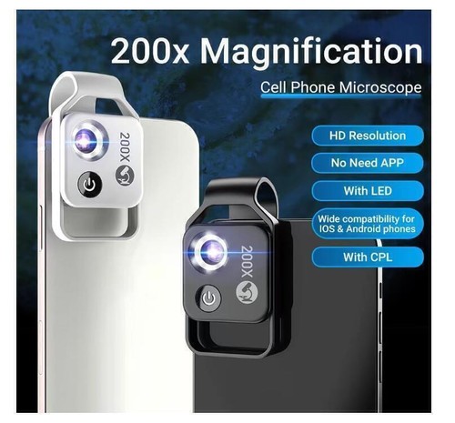 2025 Neuf Nano Zoom 200x pour iPhone, Nanozoom Grossissement Zoom avec CPL - Photo 2 sur 15