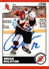 Brian Rolston Signed Auto 2010-11 Score card New Jersey Devils