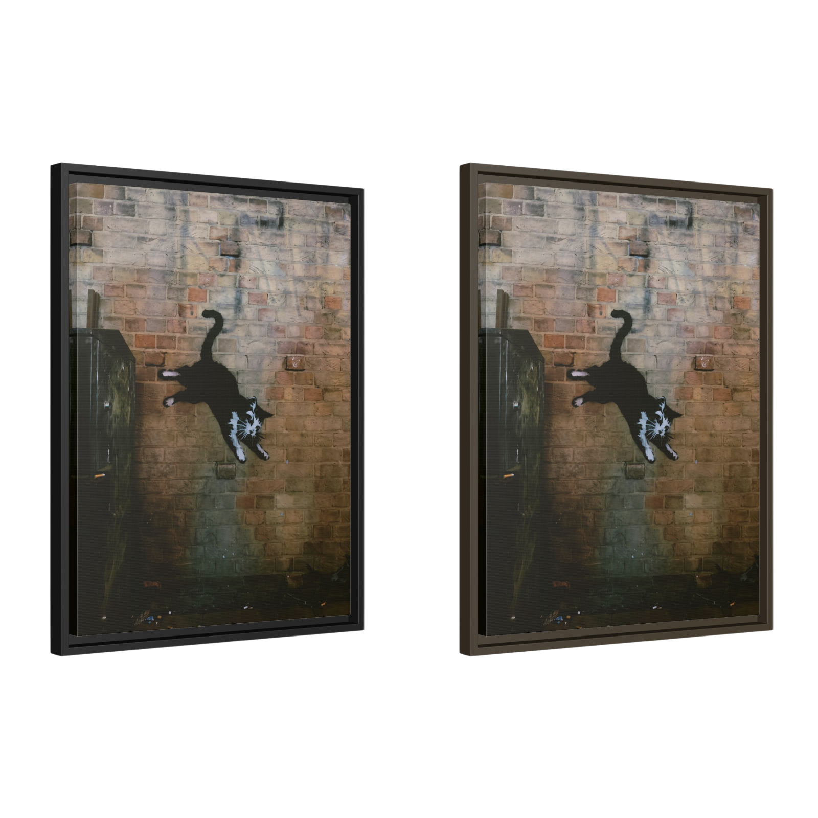 City Feline Photography Wood Framed Canvas Print Urban Wall Art Home Decoration