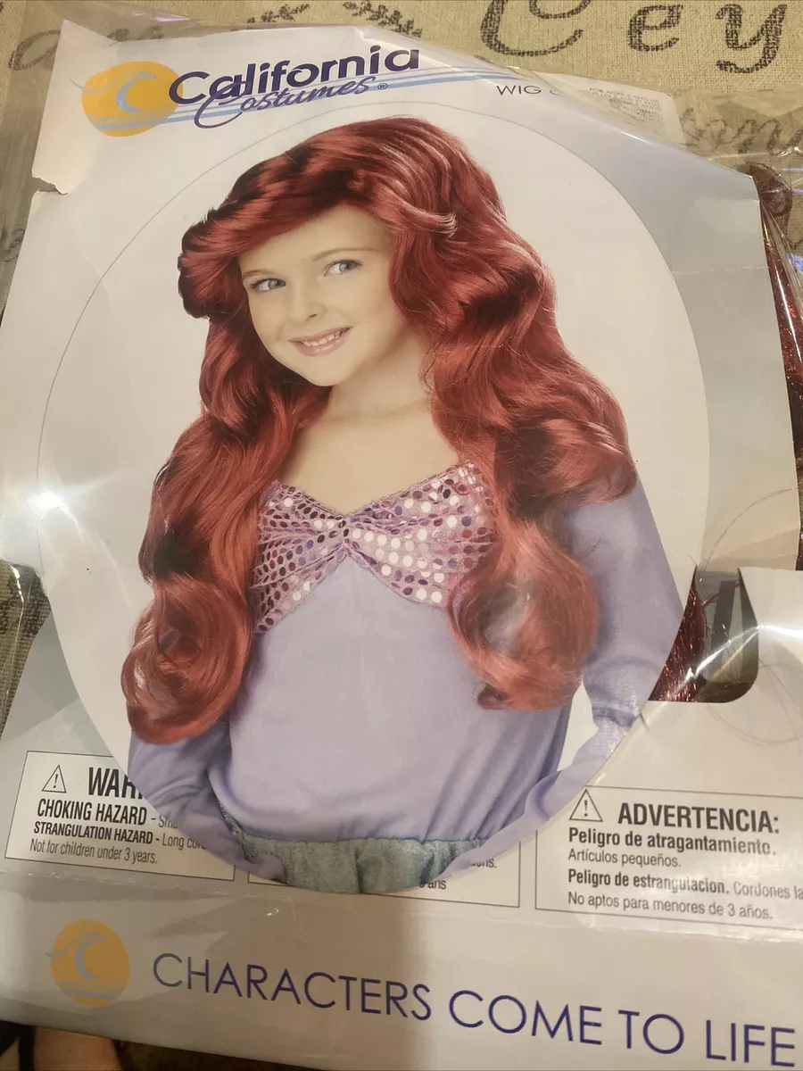 Girls Little Mermaid Ariel Wig for Kids Disney Costume Brand New