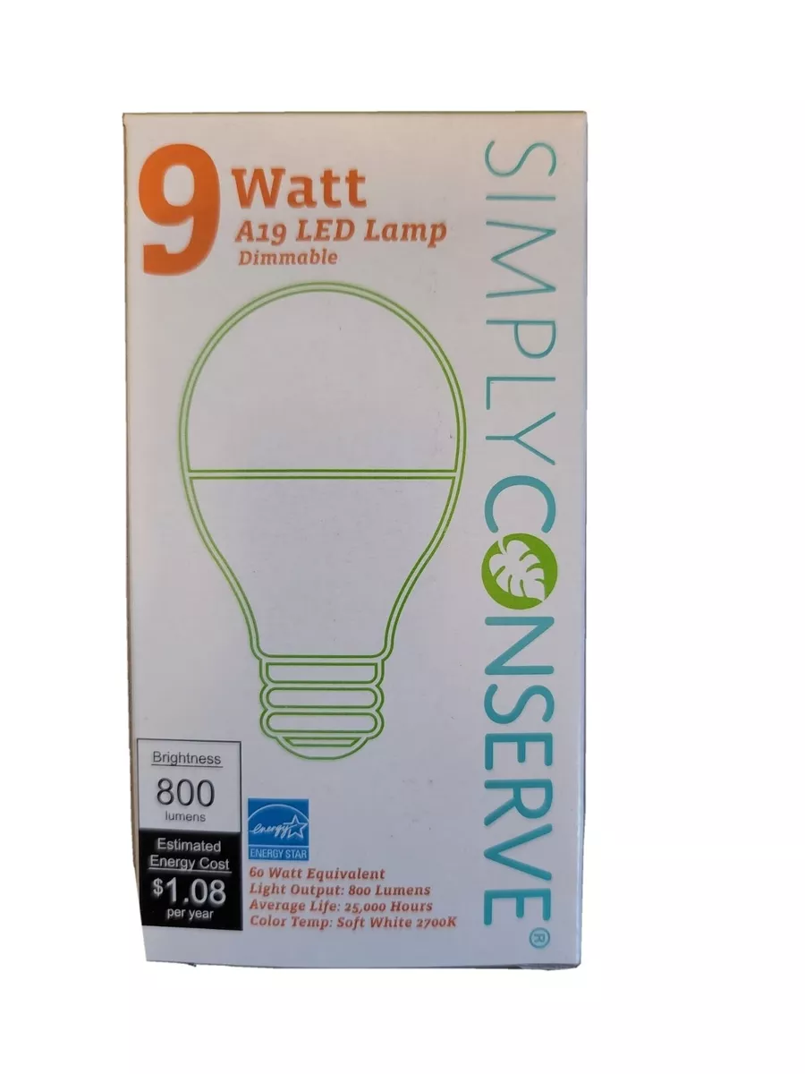 Simply conserve 9 watt a19 led outlet