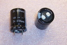 QTY (5)  4700uf 35V 85' SNAP-IN ELECTROLYTIC CAPACITORS ESMH350VNN472MP30S ROHS