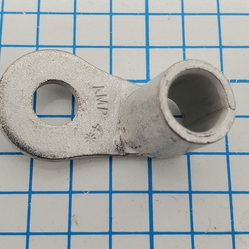 Qty: 30 Right Angle 90° Closed Ring Tin Uninsulated Terminal 4 AWG Stud 1/4, M6