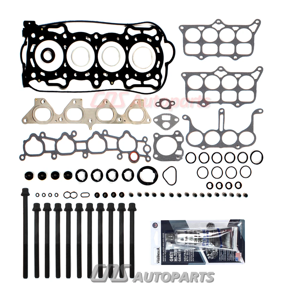Head Gasket + Bolt Set Fits 90-96 Honda Accord DX EX LX Prelude S 2.2L SOHC F22A - Image 4 of 4