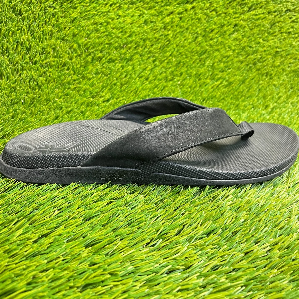 Flip Flop Black Leather Upper Sandals for Men | eBay