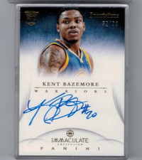2012-13 Immaculate Collection Kent Bazemore Inscriptions Auto RC #'ed 32/99