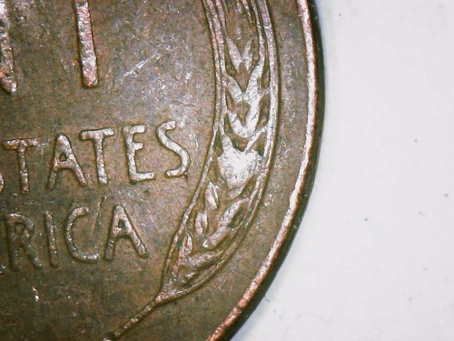 1957 d Wheat Penny Die Chip on Wheat Ears - Picture 4 of 4