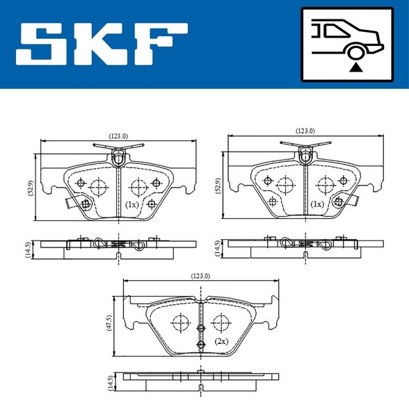 SKF Bremsbelagsatz, Scheibenbremse Vkbp 91449 A Passend FüR Subaru-image