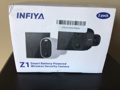 INFIYA 2pack Z1 Outdoor 2K HD Home Security Cameras 2.4G-Wireless Solar/Battery