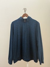 Men's Tailorbyrd Performance Long Sleeve 1/4 zip Pullover Blue Medium