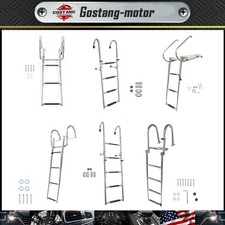 2/3/4/5 Steps Boarding Ladder Stainless Steel Telescoping Foldable Marine Ladder