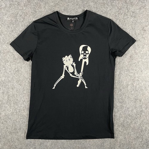 Mastermind Japan T-Shirt Mens Small Black Rock N Roll Skull Punk Guitar Smash
