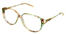 Vintage GUCCI GG2189 BT3 57mm Gold Marble Pastel Eyeglasses Frames Only Italy
