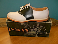 Vintage 1950-60s's Black/white Saddle Shoes Colllege Hill Sports 10 A