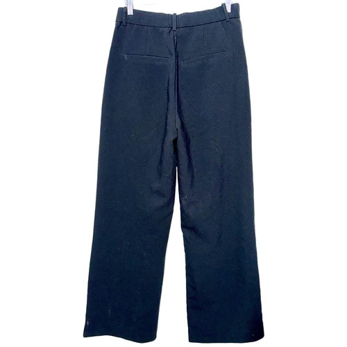 Abercrombie & Fitch Black Pleated High Waisted Wide Leg Dress Trousers Size 27 4 - Picture 3 of 8