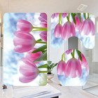 3 in 1 Fresh Flower Pattern Bathroom Pads Set Non-slip Washroom Carpets Mat