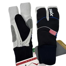 SWIX Women's Shield Split Mitt Black & Gray (H0868-10000) New