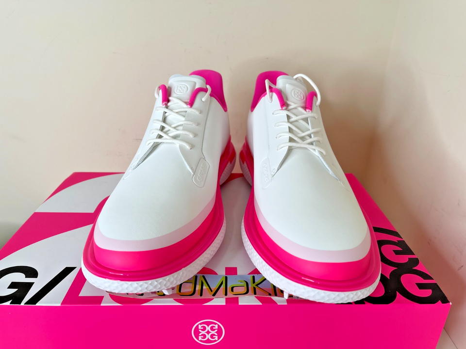 G/FORE GALLIVAN2R G/LOCK TUXEDO STRIPE GOLF SHOES WHITE PINK MENS ...