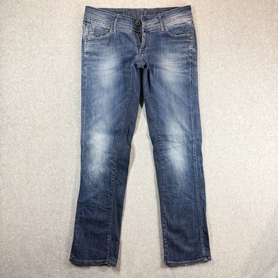 G Star Raw Jeans Womens 30x32 HELLER STRAIGHT Low Rise Y2K Faded Opium Logo