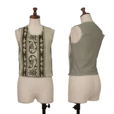 COMME des GARCONS Ethnic Felt Mesh Switching Tank Top Size S-M(K-163896)