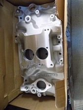 Holley 300-66 SB Chevy Pro-Jection high rise dual plane intake 2BBL TBI Flange