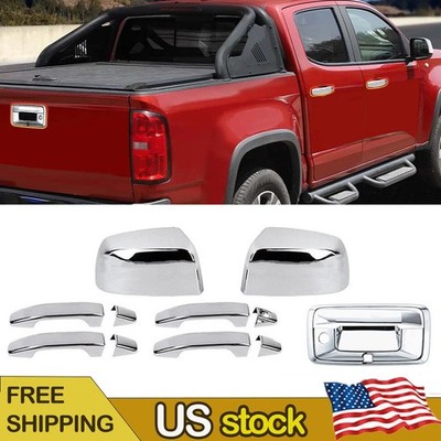 For 2015+ Chevy Colorado CANYON,Chrome Top Mirror +Door Handle + Tailgate US