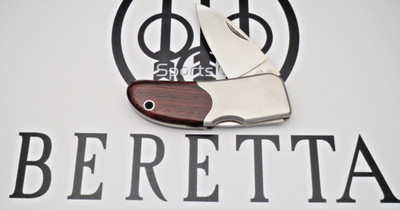 BERETTA - Made in Seki Japan - Medium Lockback Knife - Hardwood Handles - MINT