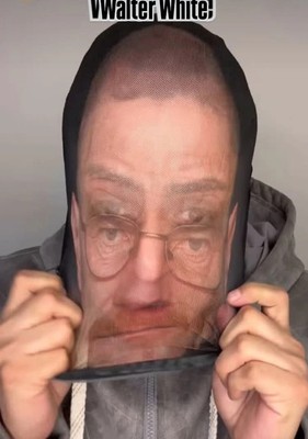   BREAKING BAD WALTER WHITE Breathable sun Mask Full Face Fx CosplaY Blue Meth