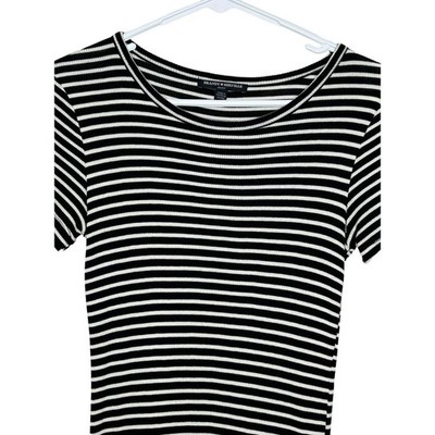 brandy melville striped t shirt dress Brandy Melville Navy Striped T-Shirt Dress One Size