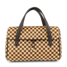 Louis Vuitton Damier Sauvage Lion Hand Bag Beige Brown M92131 Authentic Used F/S