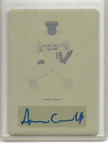 2020 Leaf Valiant Armando Cruz Yellow Printing Plate Auto 1/1 #BA-AC2 Nationals