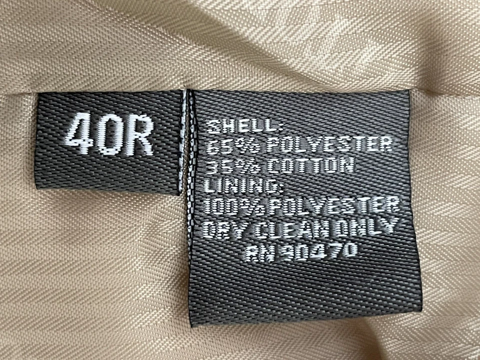 NUEVO SIN ETIQUETAS VITTORIO ST. ANGELO Hombres Talla 40R Chaqueta Blazer Terciopelo Tostado Mezcla de Algodón Foto 4 de 4