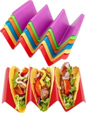 Taco Holder Stands Set of 6, Colorful Rack Holders, Premium Large Tacos... 
