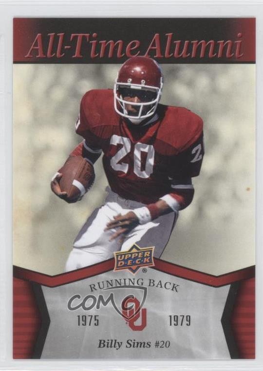 2011 Upper Deck University of Oklahoma All-Time Alumni Billy Sims #ATA-BS 0a7