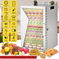 18 Trays 800W Food Dehydrator Machine 304 Stainless Steel Fruit Meat Jerky Dryer