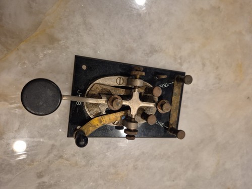 VINTAGE SIGNAL ELECTRIC J-38 US SIGNALCORPS TELEGRAPH KEY MORSE CODE - Zdjęcie 7 z 7