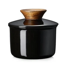 DOWAN Ceramic Butter Keeper Crock French Butter Dish with Lid Housewarming Gift