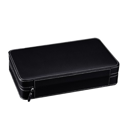 6/10/12-Slot Watch Box Travel Zipper Display Case Collector Jewels Storage Box - Picture 10 of 15