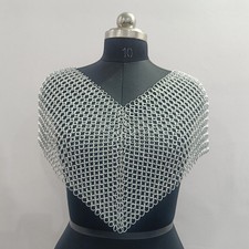 Medieval Chainmail Collar Aluminum Butted Ring Armor Stylish Cosplay Costume