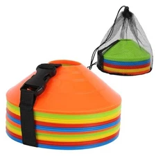 Soccer Cones/25/30/50 Pack with Mesh Bag & Strap-Soccer Cones for 15 Multicolor