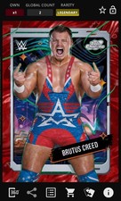 2025 Topps WWE Slam Chrome Cosmic Brutus Creed Red Flare 5cc Legendary American