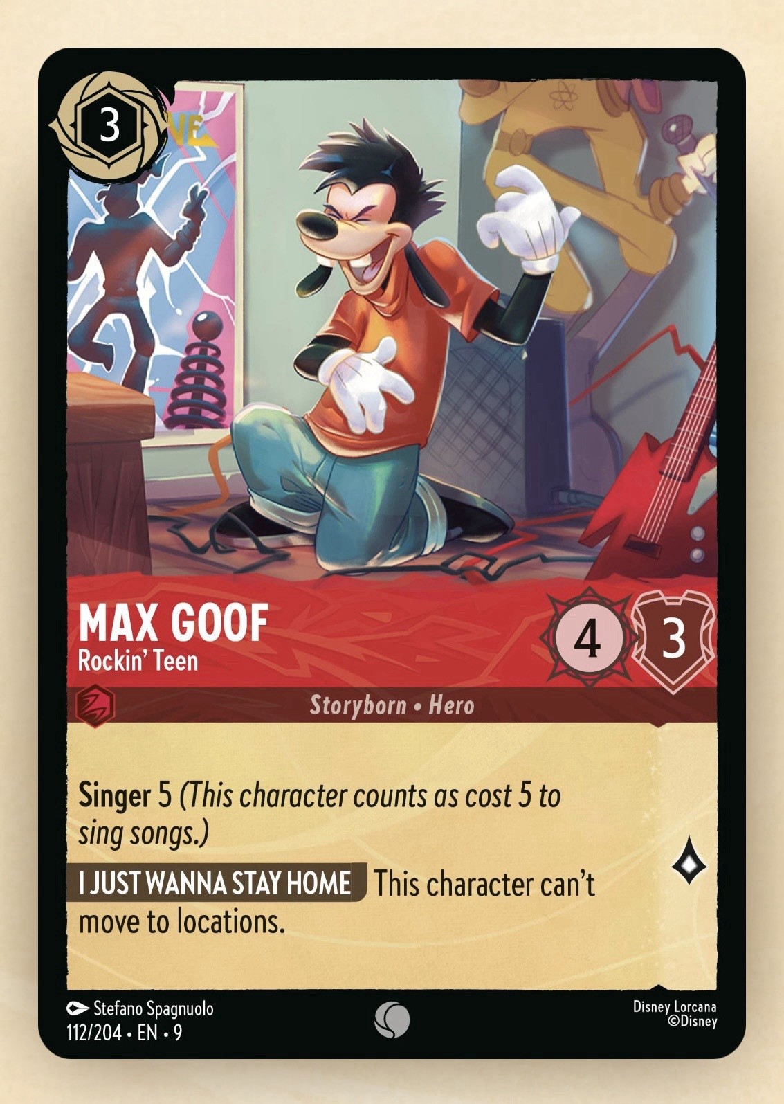 Max Goof - Rockin' Teen 112/204 Disney Lorcana Fabled Regular Common NM/M