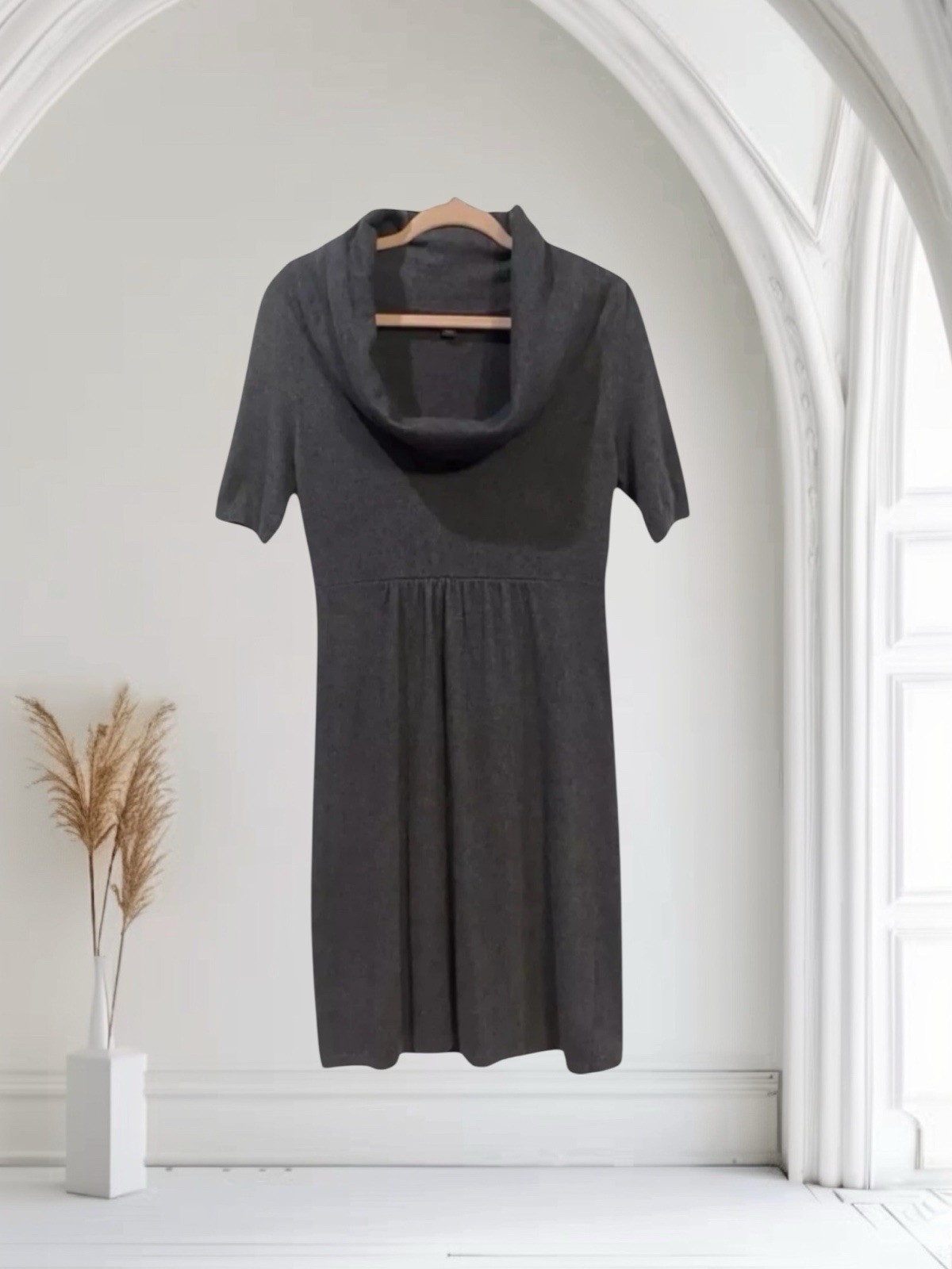 Banana Republic Womens Cowl Neck Sweater Dress Size Small Fall Winter Cozy Chic