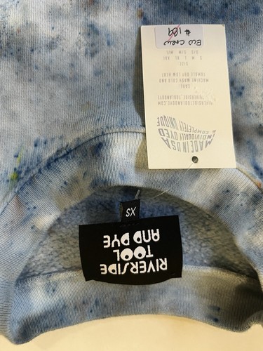 NWT Riverside Tool & Dye Womens Crewneck Sweatshirt Sz XS $189 - Picture 3 of 6