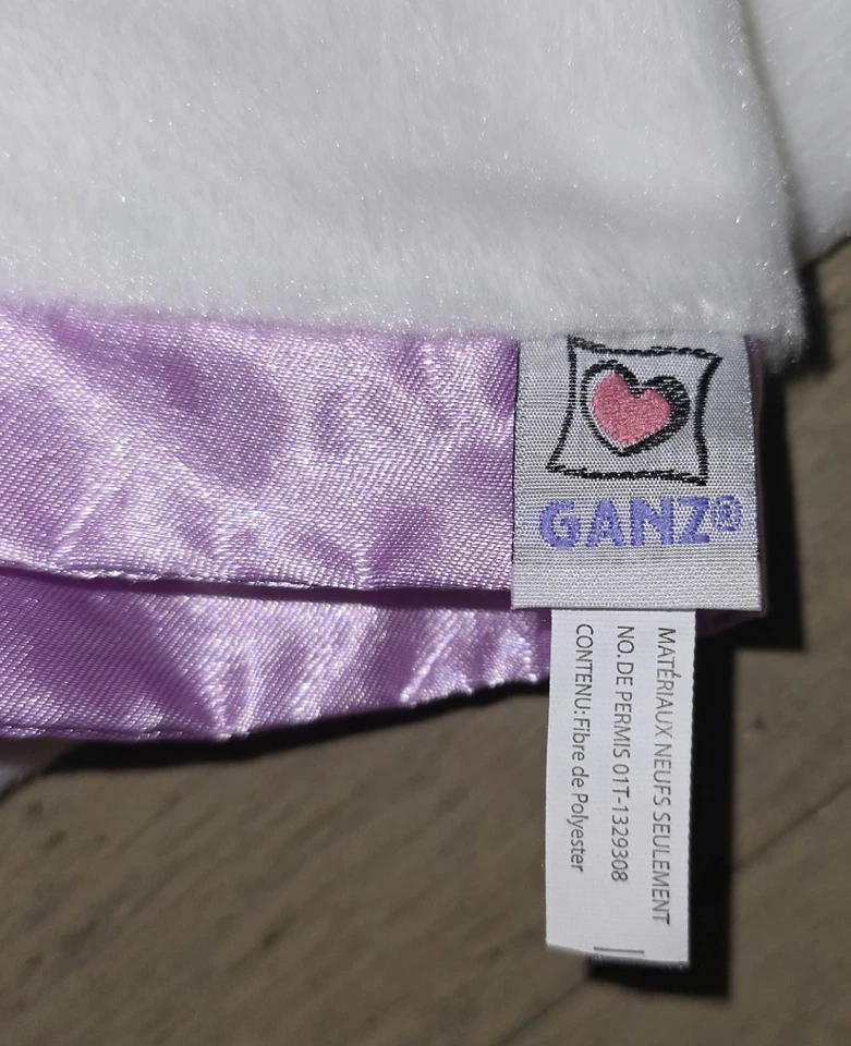 Ganz Lamb Lovey Púrpura Corazón Oveja Fe Blankie Buddy Peluche Largo Nuevo Con Etiquetas Foto 4 de 4