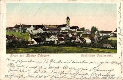 Postcard Scheyern in Upper Bavaria, monastery, southeastern total view - 11143284