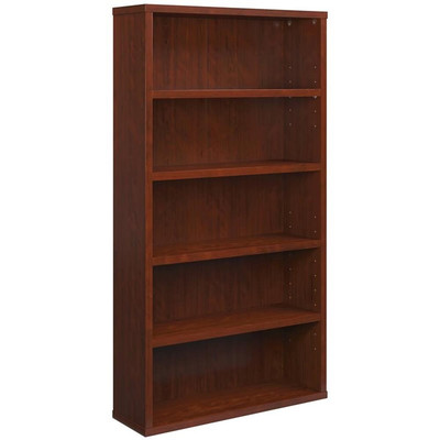 Sauder Affirm Engineered Wood 5-Shelf Bookcase in Classic Cherry